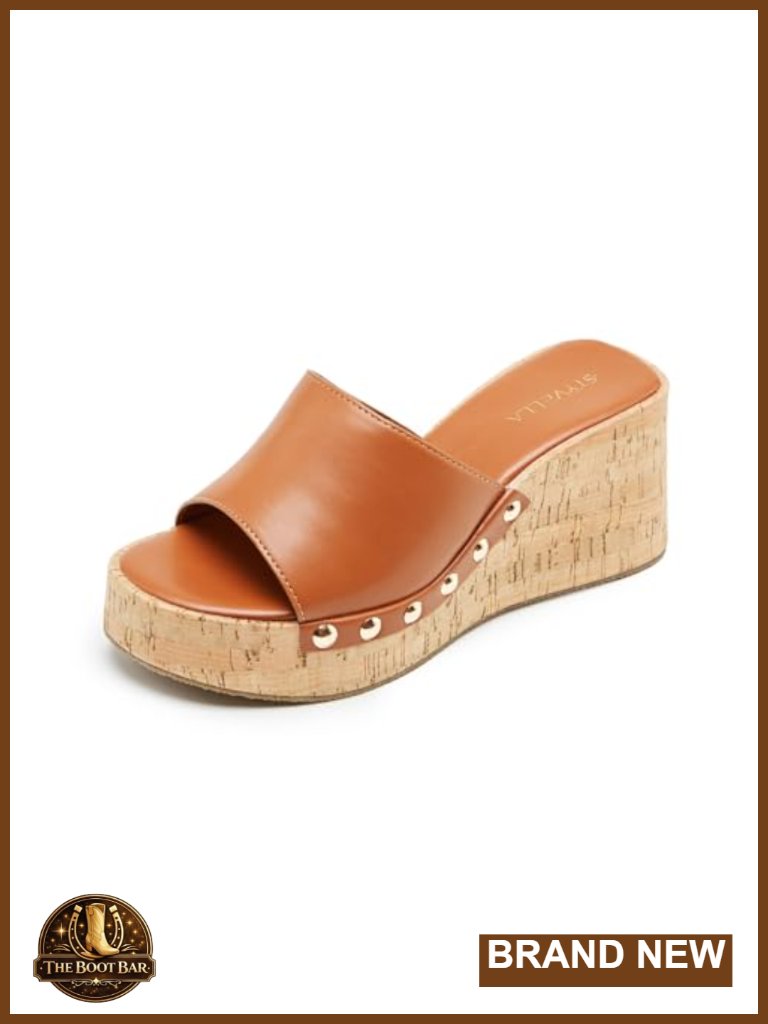 Women's Platform Wedge Sandals, Slip On Open Toe Wedge Heels Non-Slip Casual